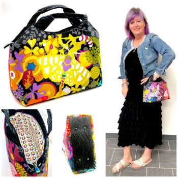 The Hope Handbag from Sewing Patterns by Mrs H - made by @PurpleKatzQuilting