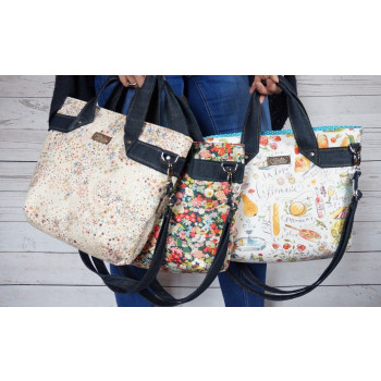 The Fiesta Tote sewing pattern by Mrs H: examples