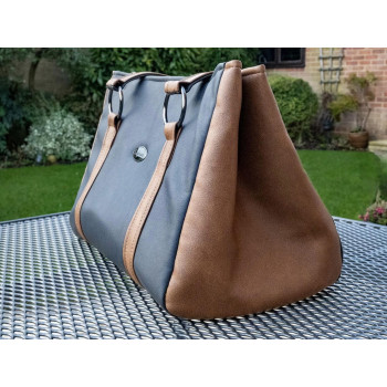 The side of The Happy Handbag Sewing Pattern by Mrs H - made by Lynne's Selections in Emmaline Bags faux leather