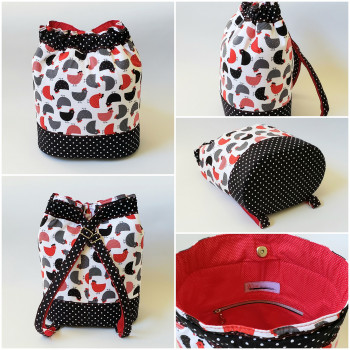 The Duffel Backpack from Sewing Patterns by Mrs H, made by Katherine McQuone