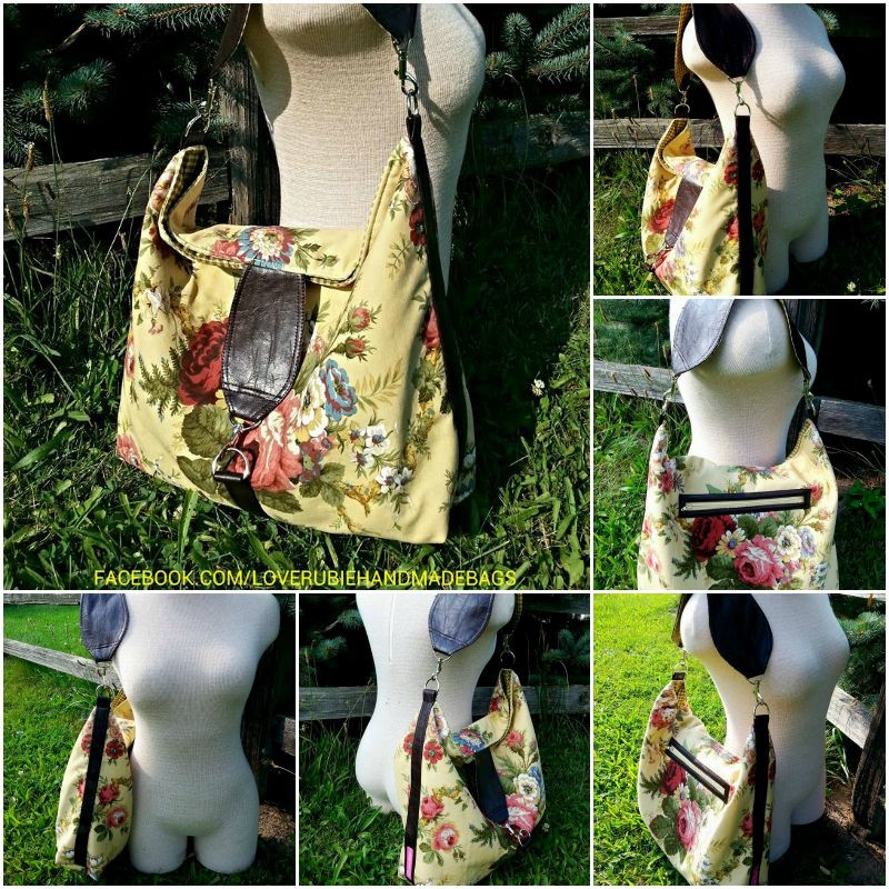 Pola hobo bag L, shoulder bag - sewing pattern and tutorial