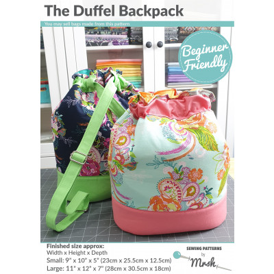 The Duffel Backpack from Sewing Patterns by Mrs H - Front Cover