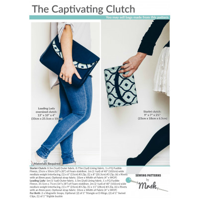 The Captivating Clutch sewing pattern by Mrs H