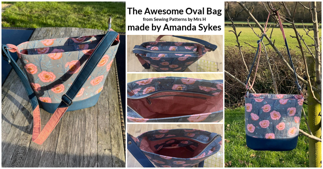 The Awesome Oval Bag from Sewing Patterns by Mrs H made by Amanda Sykes in 
