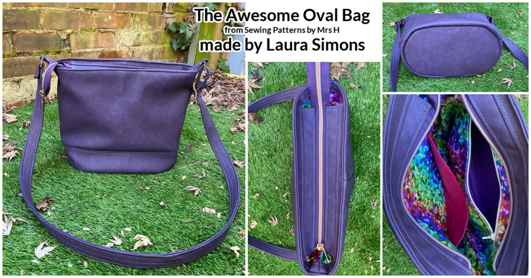 The Awesome Oval Bag from Sewing Patterns by Mrs H made by Laura Simons in 