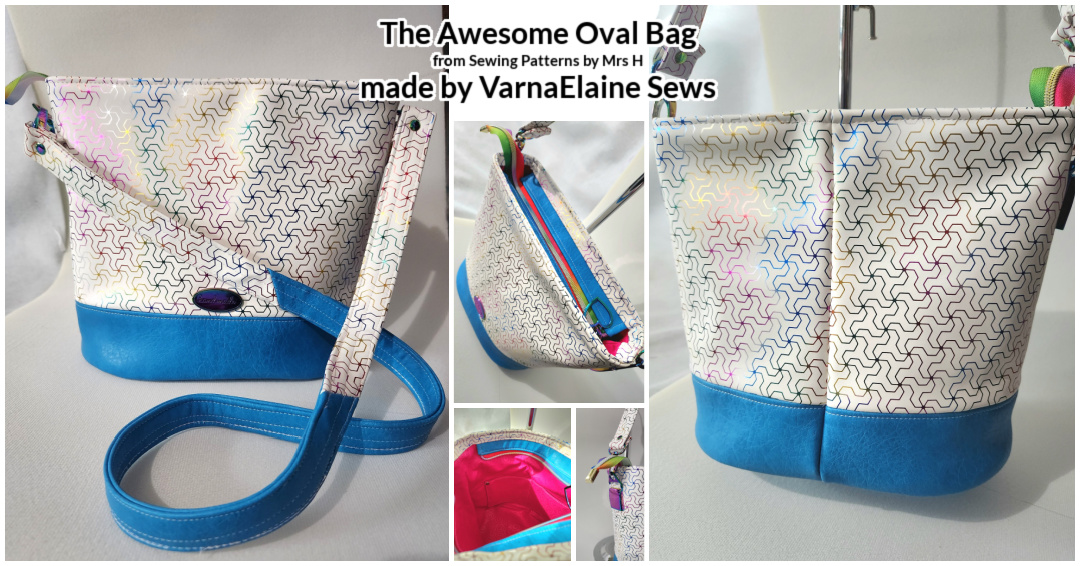The Awesome Oval Bag from Sewing Patterns by Mrs H made by VarnaElaine Sews in 