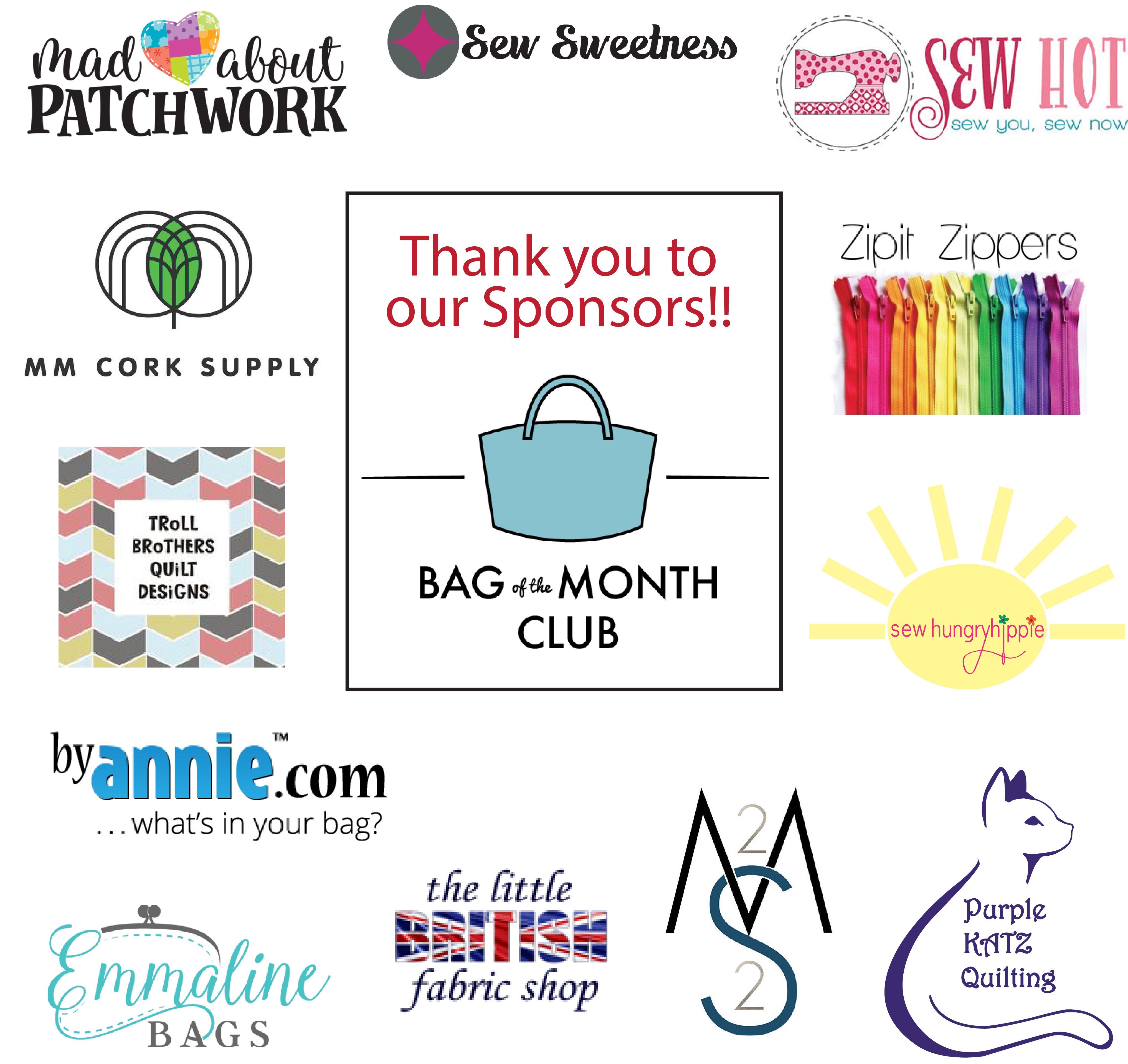 Competition Sponsors for Bag of the Month Club