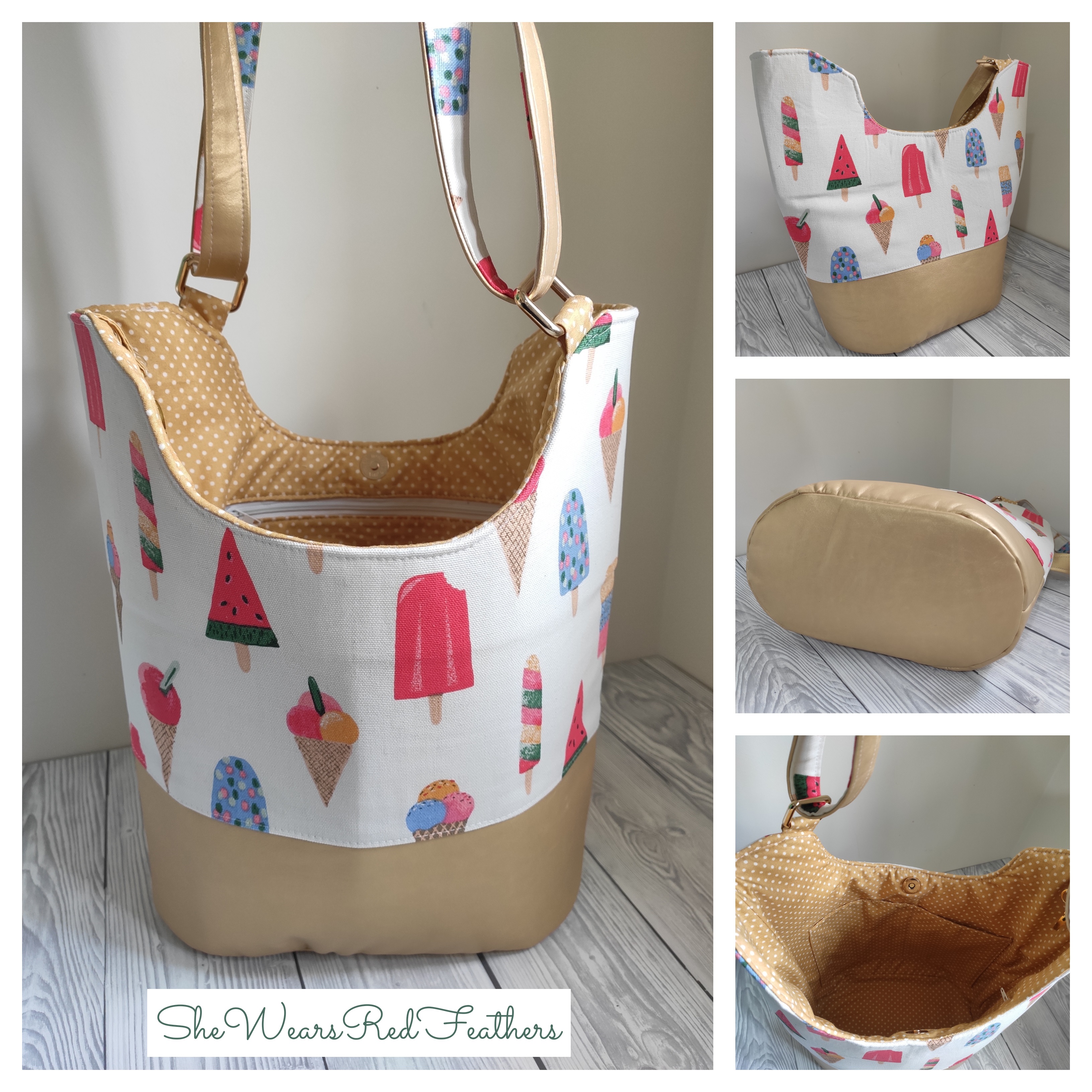 The Bucket Tote, made by She Wears Red Feathers