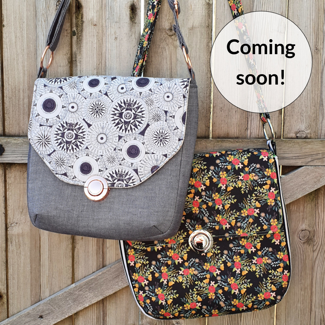 The Button Lock bag sewing pattern from Sewing Patterns by Mrs H, coming 22nd January 2021