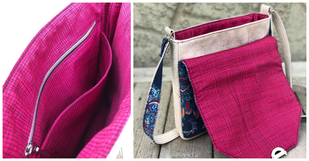 The Button Lock Bag from Sewing Patterns by Mrs H, made by Uh Oh Creations