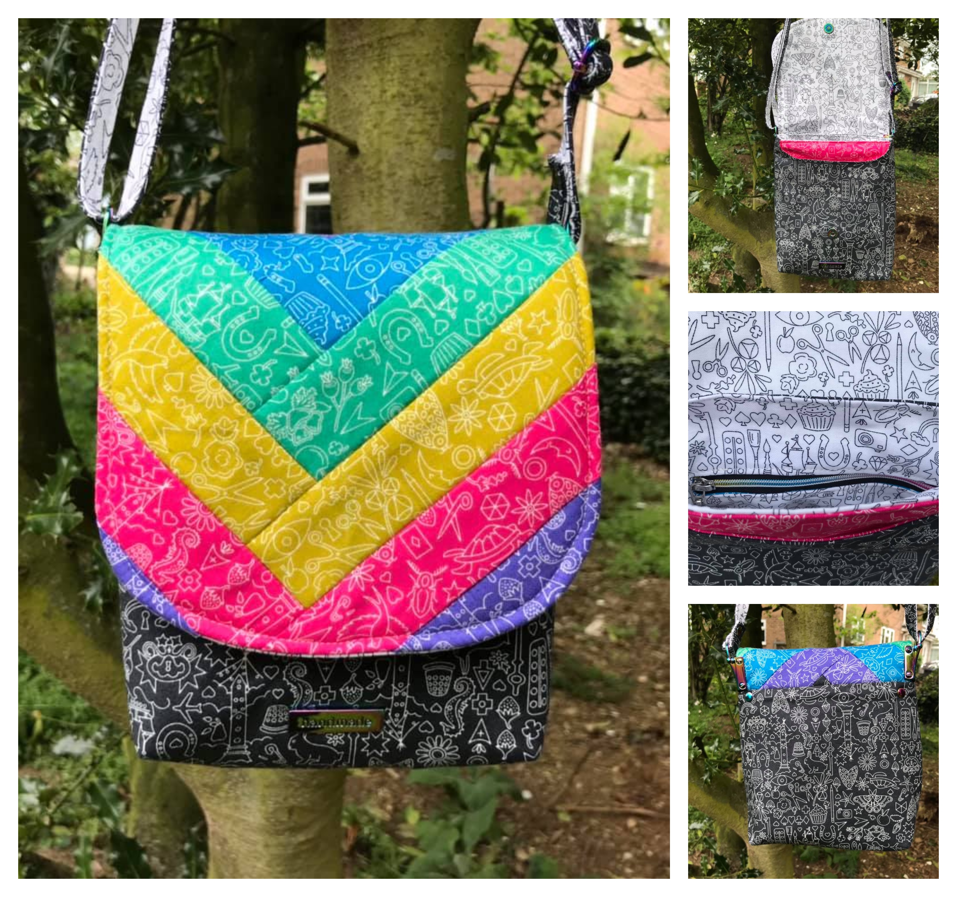 The Crossbody Bag by Sewing Patterns by Mrs H, made by Rebecca Sumnall