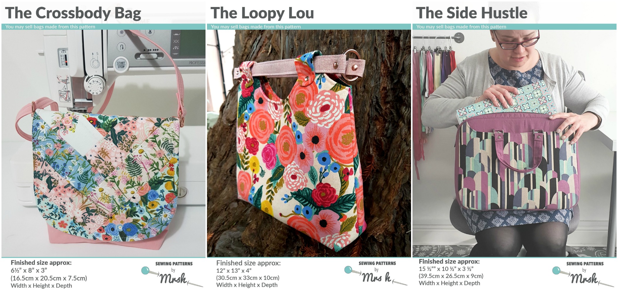 The Crossbody Bag, The Loopy Lou, and The Side Hustle